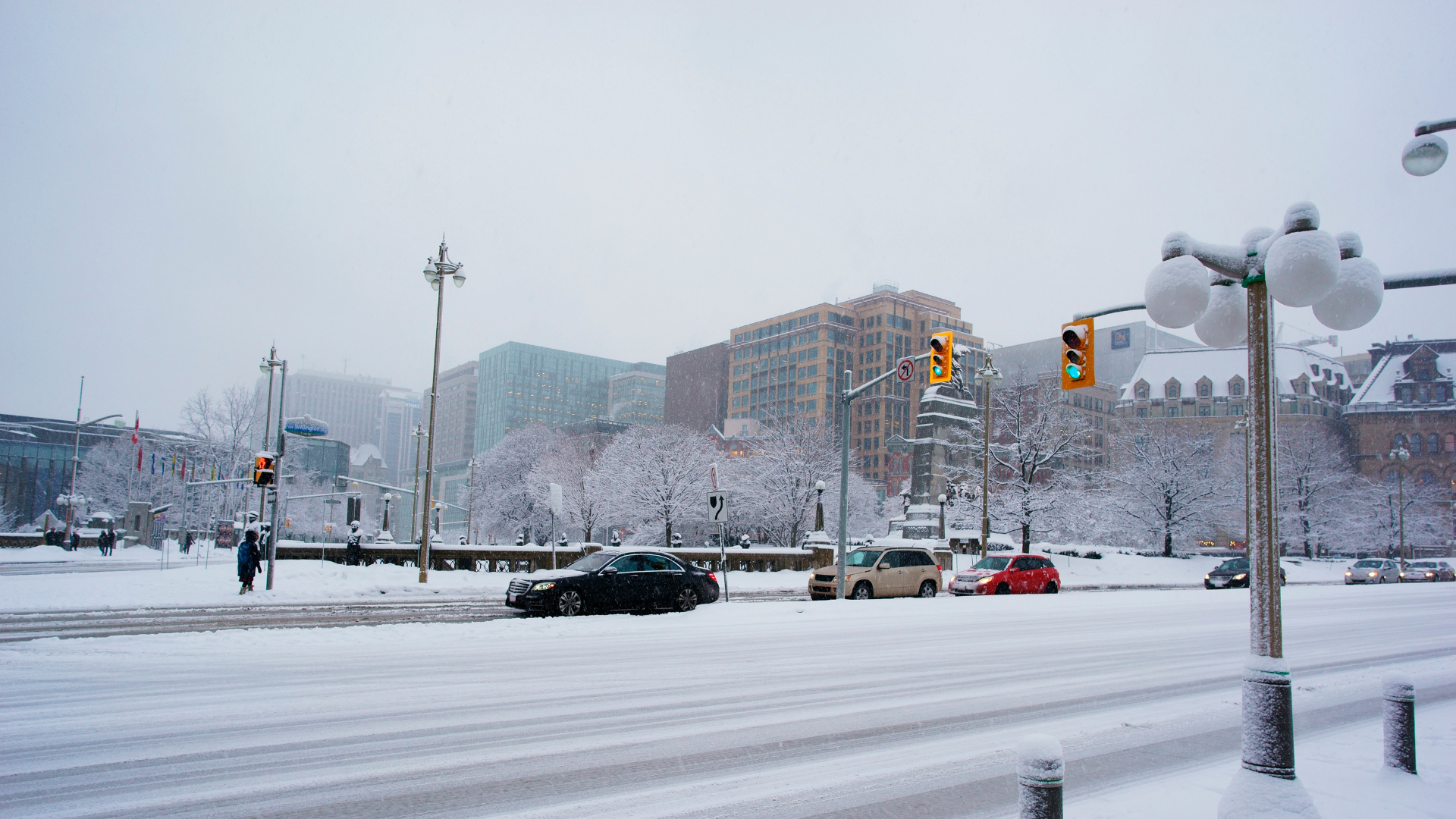 ville sous la neige