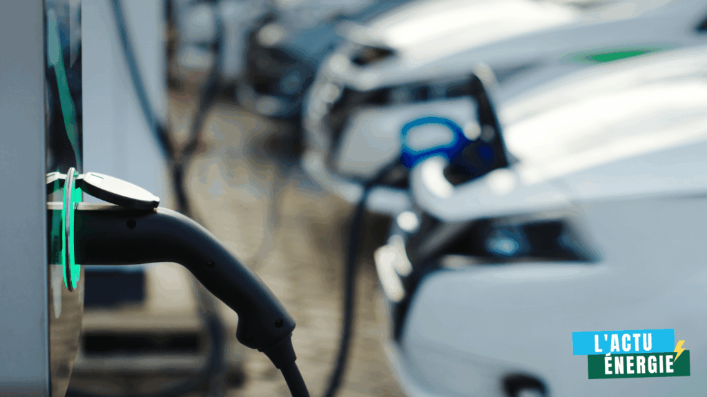 Borne de recharge pour véhicule électrique dans un parking d’entreprise